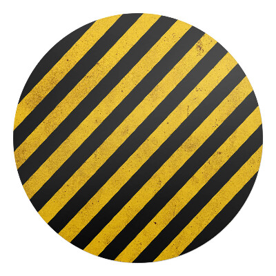 Podložka pod kolieskovú stoličku okrúhla Diagonálne výstražné pruhy