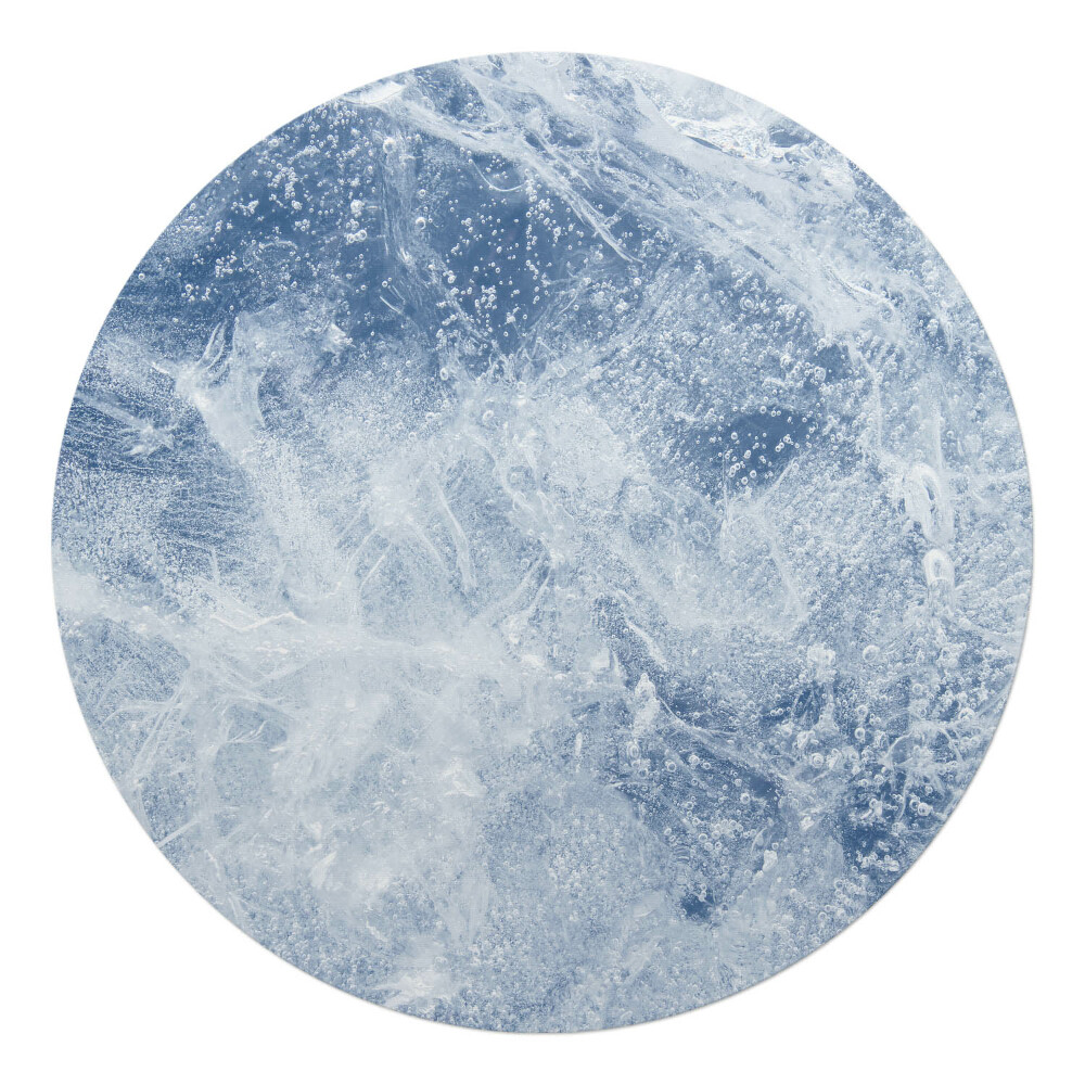 Podložka pod stoličku na kolieskach okrúhla Ľadové vzory prírody