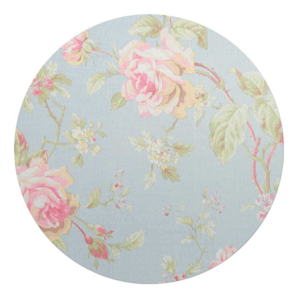 Podložka pod kolieskovú stoličku okrúhla Kvety na pastelovom pozadí