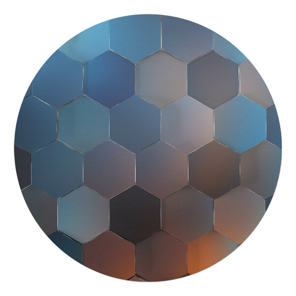 Podložka pod stoličku okrúhla Šesťuholníkový gradient