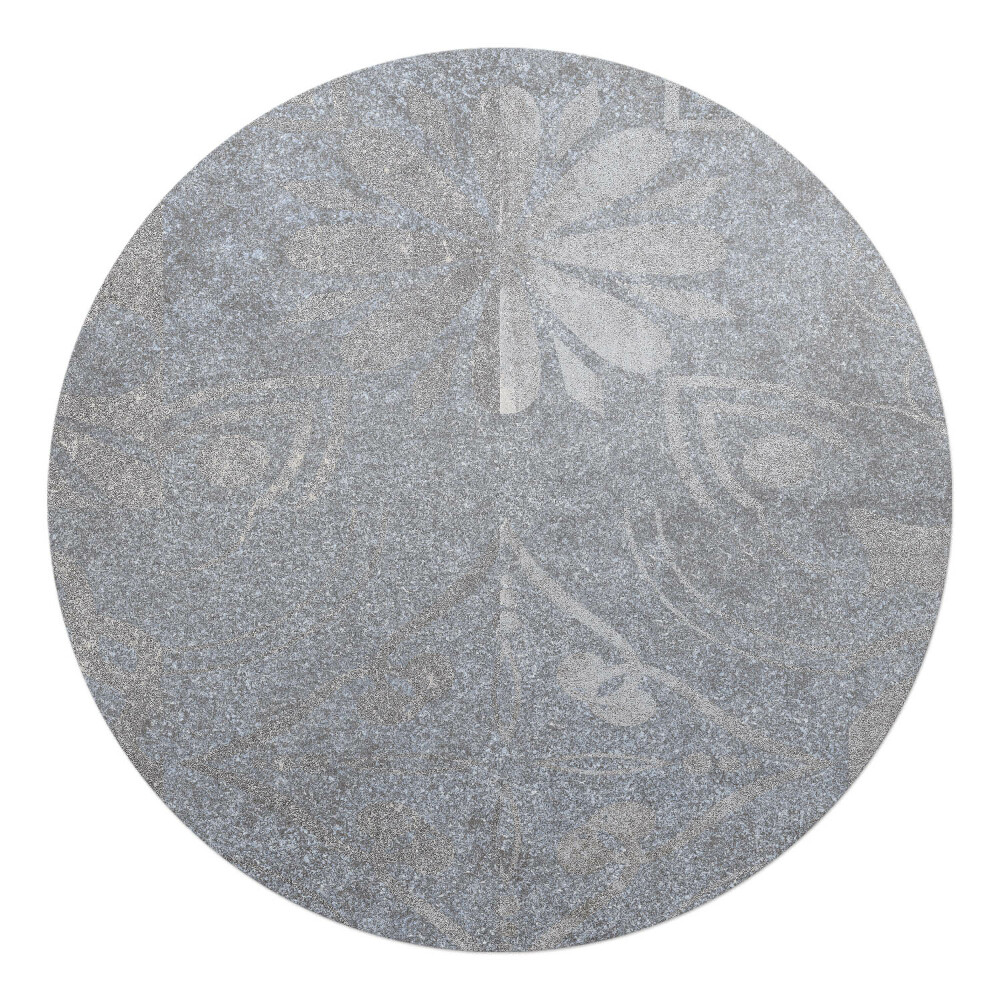 Podložka pod kolieskovú stoličku okrúhla Kvetinový ornament