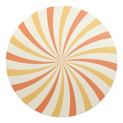 Podložka pod kolieskovú stoličku okrúhla Retro víriace pruhy