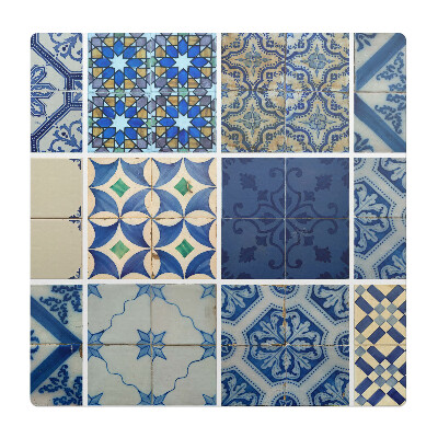 Podložka pod stoličku na kolieskach Dlaždice v retro štýle