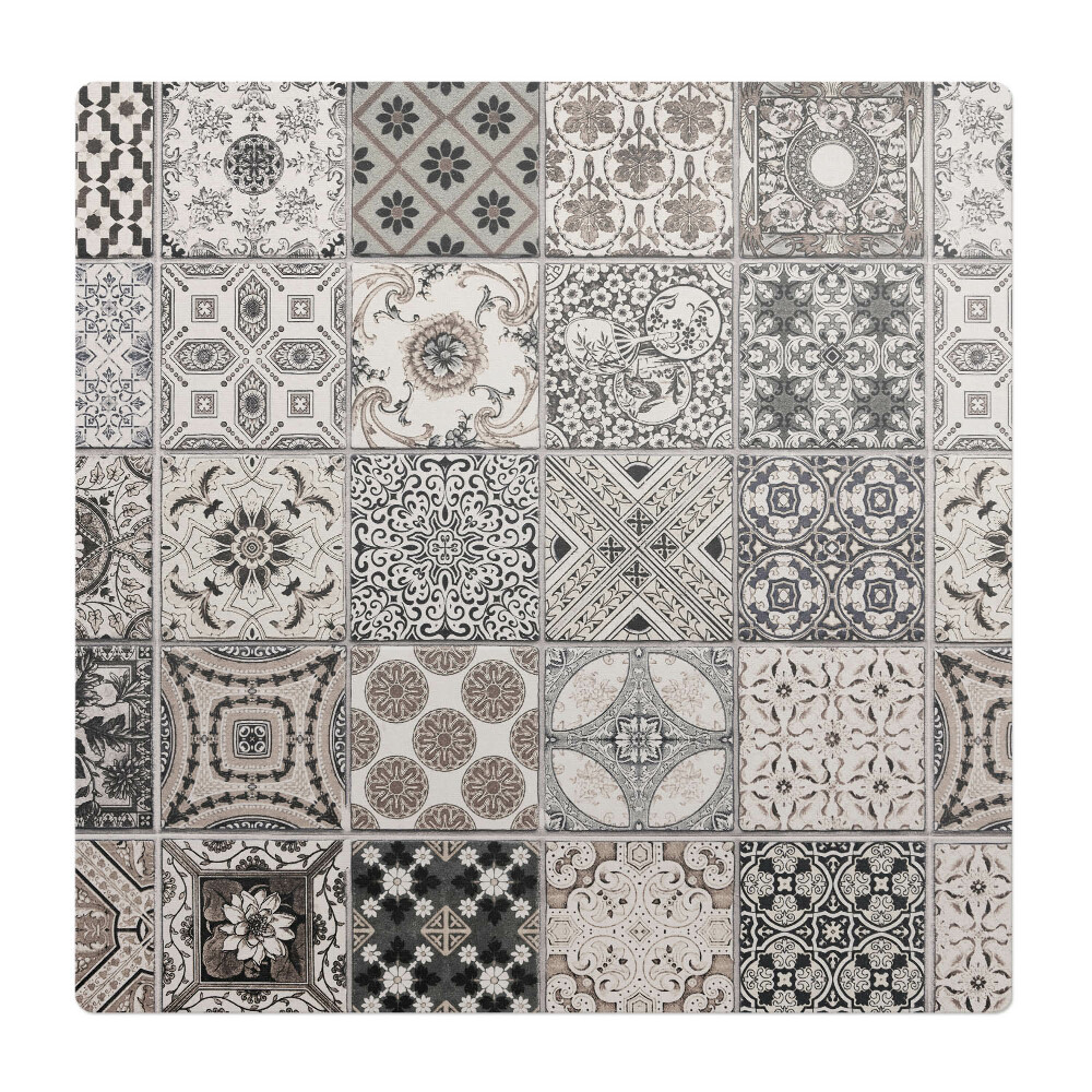 Podložka pod stoličku na kolieskach Dlaždice v retro štýle