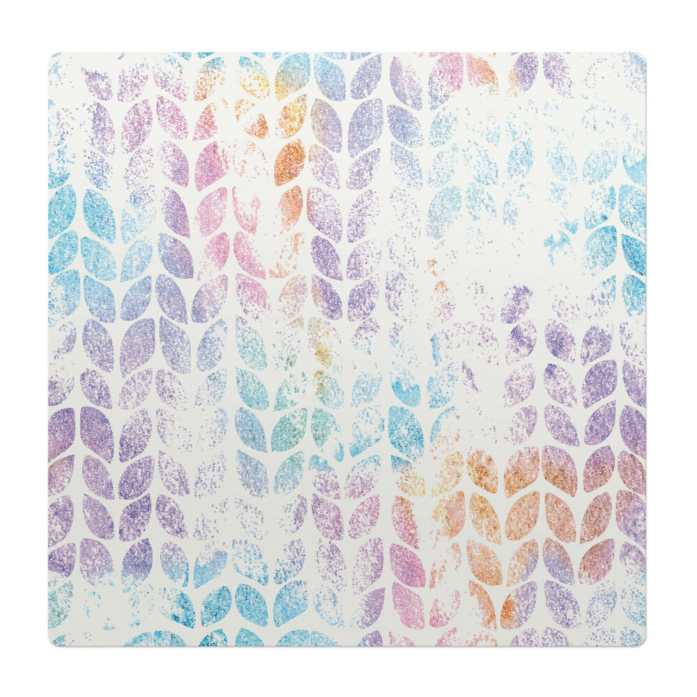 Podložka pod stoličku na kolieskach Listy v pastelových farbách