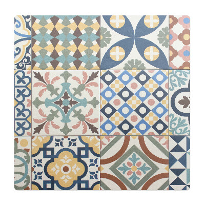 Podložka pod stoličku Retro vzorované dlaždice