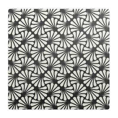 Podložka pod stoličku na kolieskach Retro kvetinový vzor