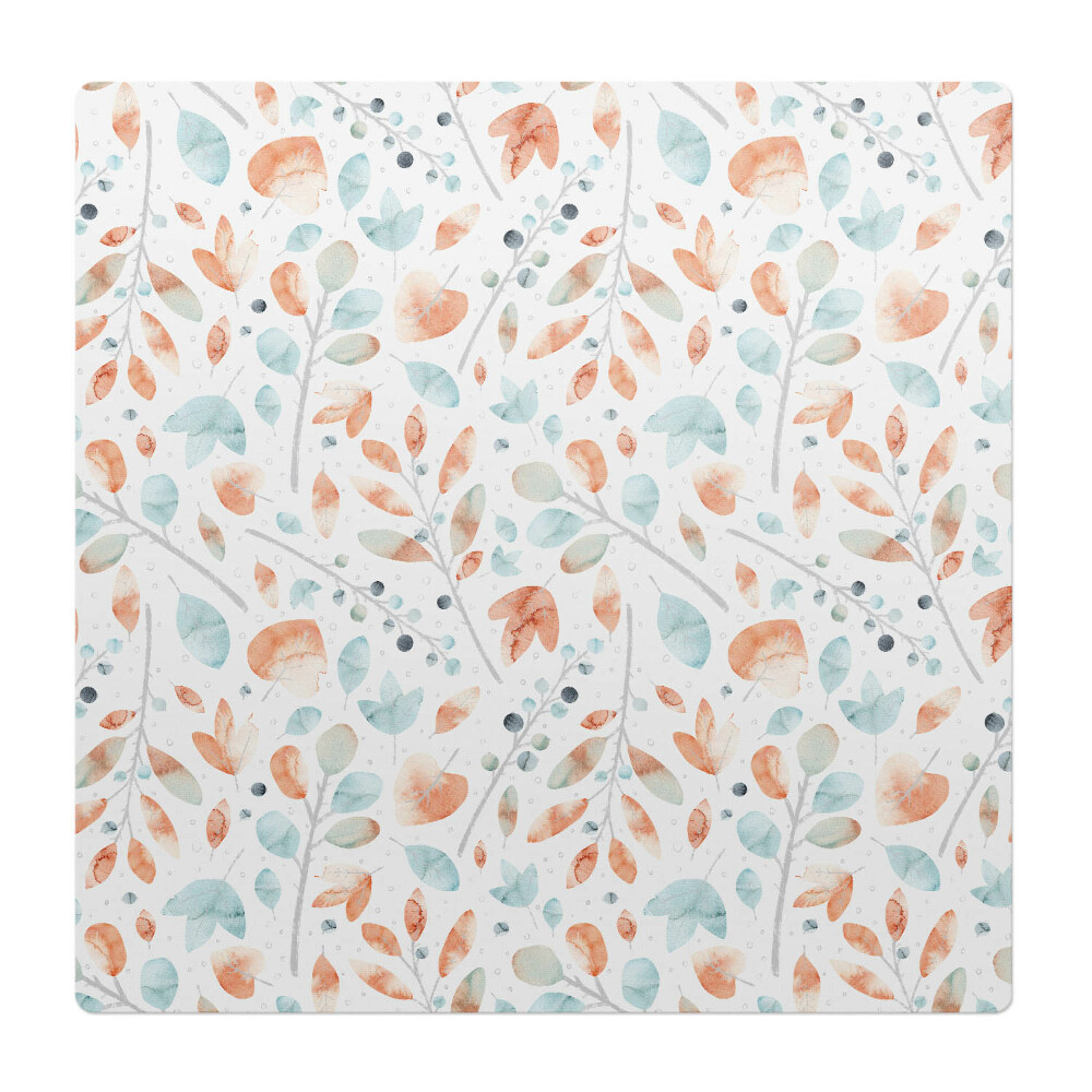 Podložka pod kolieskovú stoličku Akvarelové listy
