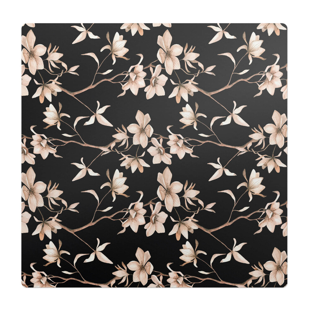 Podložka pod kolieskovú stoličku Vintage kvetinový vzor