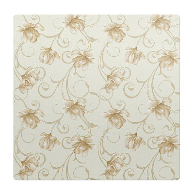 Podložka pod stoličku na kolieskach Kvetinový ornament