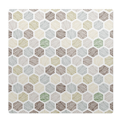 Podložka pod stoličku na kolieskach Šesťuholníky s pruhmi