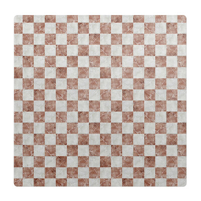 Podložka pod stoličku na kolieskach Mramorová šachovnica