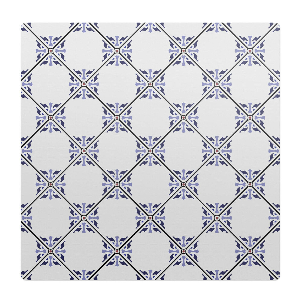 Podložka pod stoličku na kolieskach Geometrický kockovaný vzor