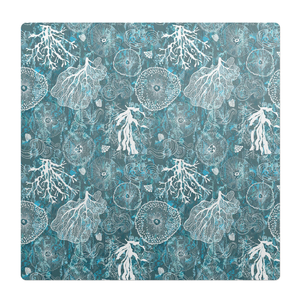 Podložka pod kolieskovú stoličku Organické morské vzory
