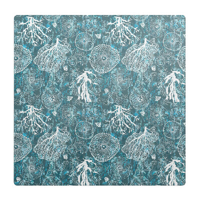 Podložka pod kolieskovú stoličku Organické morské vzory