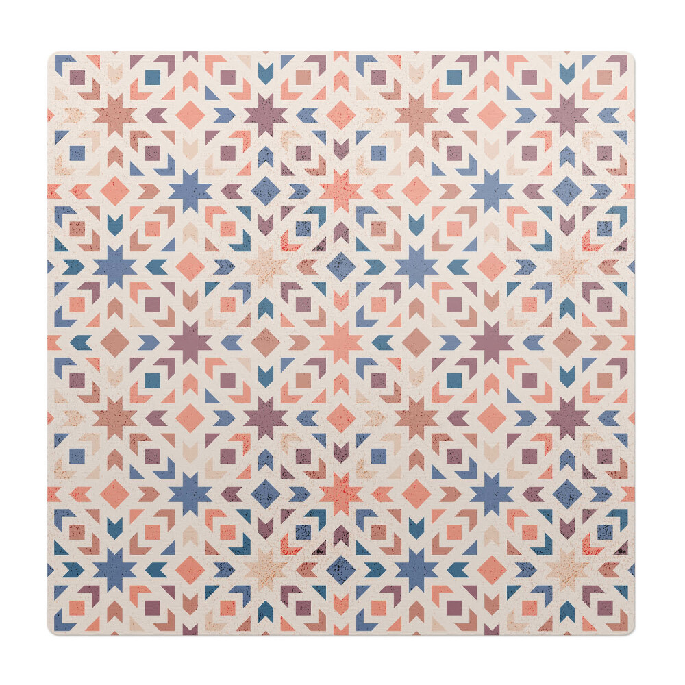 Podložka pod stoličku na kolieskach Geometrický retro vzor