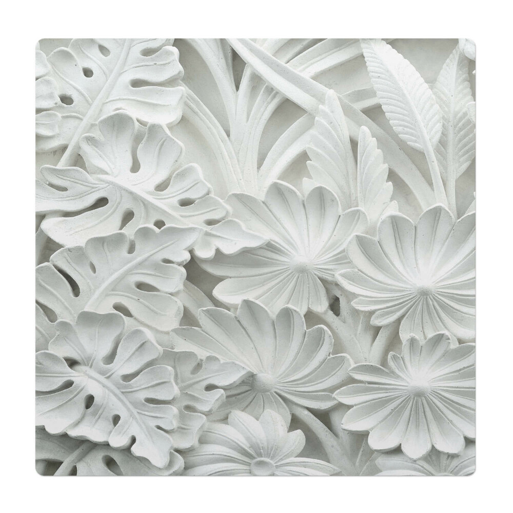 Podložka pod stoličku na kolieskach Kvetinový reliéf