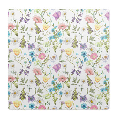 Podložka pod stoličku na kolieskach Vintage kvetinový vzor