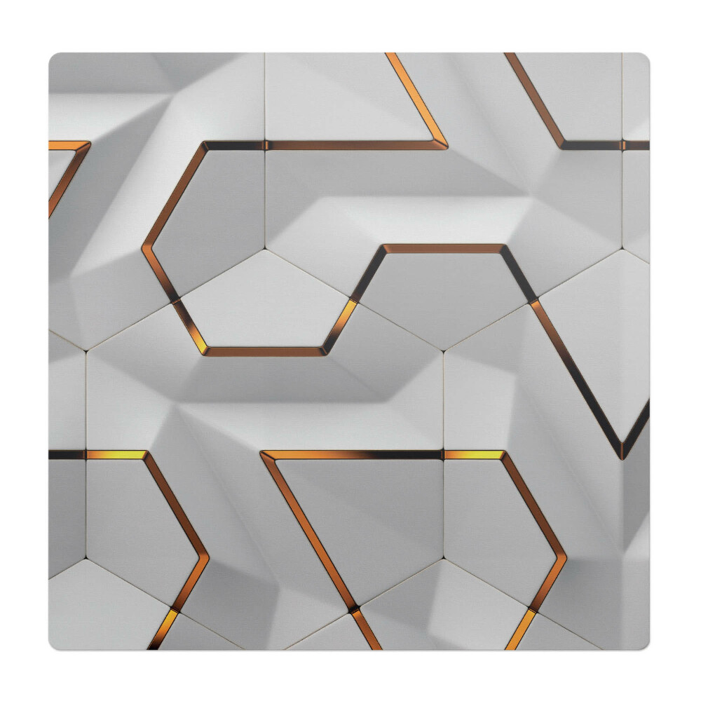 Podložka pod stoličku na kolieskach Geometrické šesťuholníky