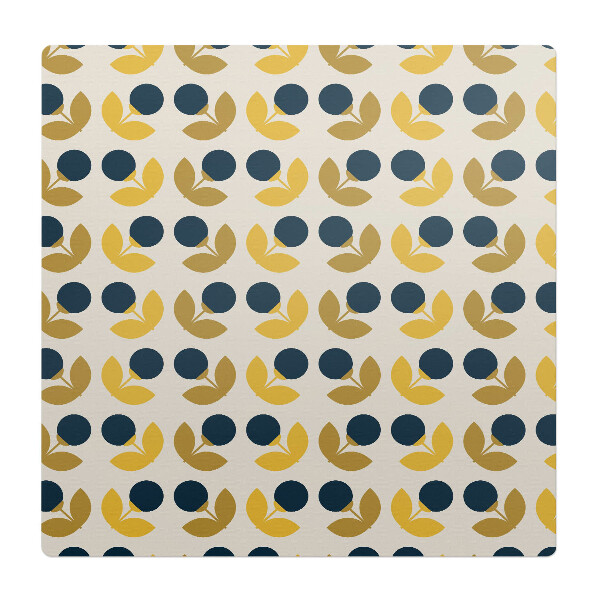 Podložka pod kolieskovú stoličku Geometrický kvetinový vzor