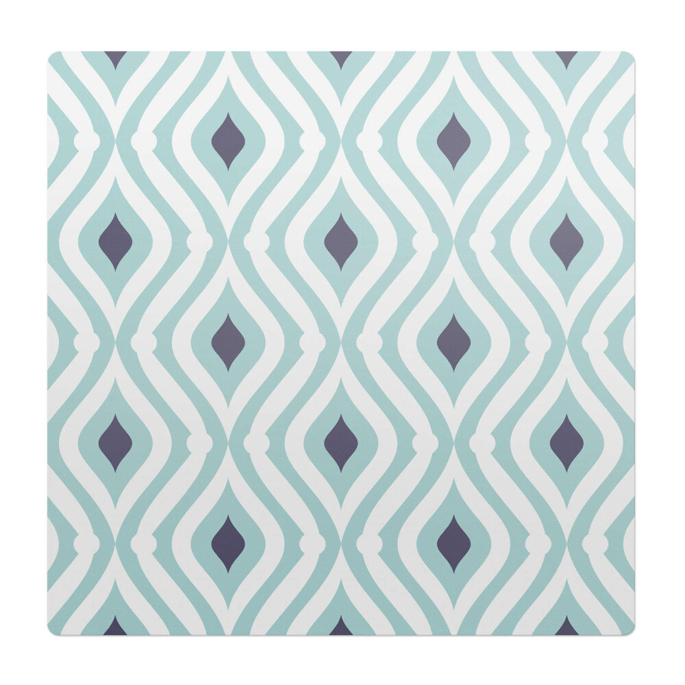 Podložka pod stoličku na kolieskach Geometrický retro vzor