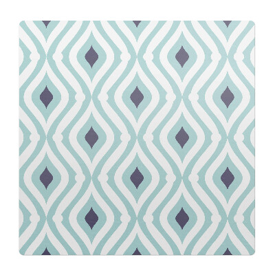 Podložka pod stoličku na kolieskach Geometrický retro vzor