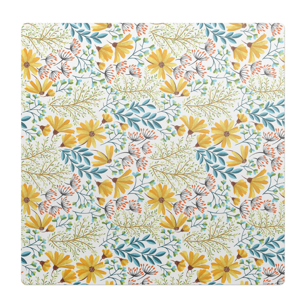 Podložka pod kolieskovú stoličku Vintage kvetinový vzor