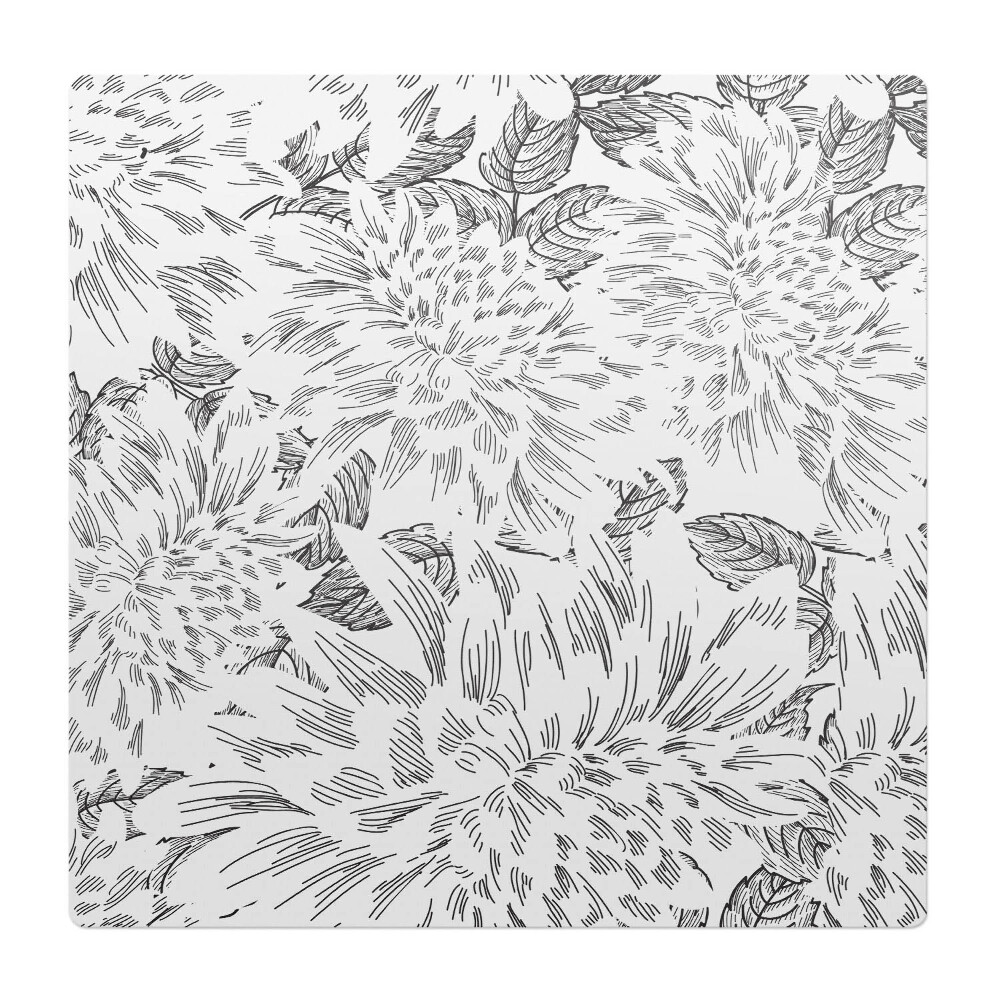 Podložka pod stoličku na kolieskach Náčrt kvetinového listu