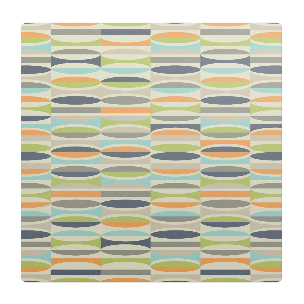 Podložka pod stoličku Oválny retro vzor