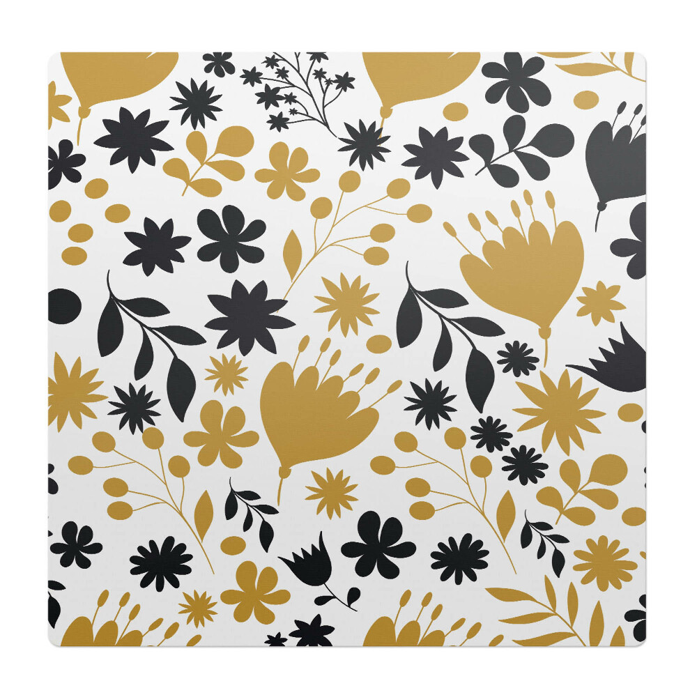 Podložka pod kolieskovú stoličku Retro kvetinový vzor