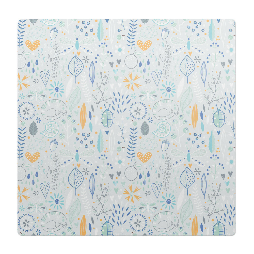 Podložka pod stoličku na kolieskach Jemný vzor prírody