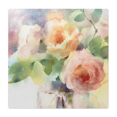 Podložka pod stoličku Akvarelové kvety
