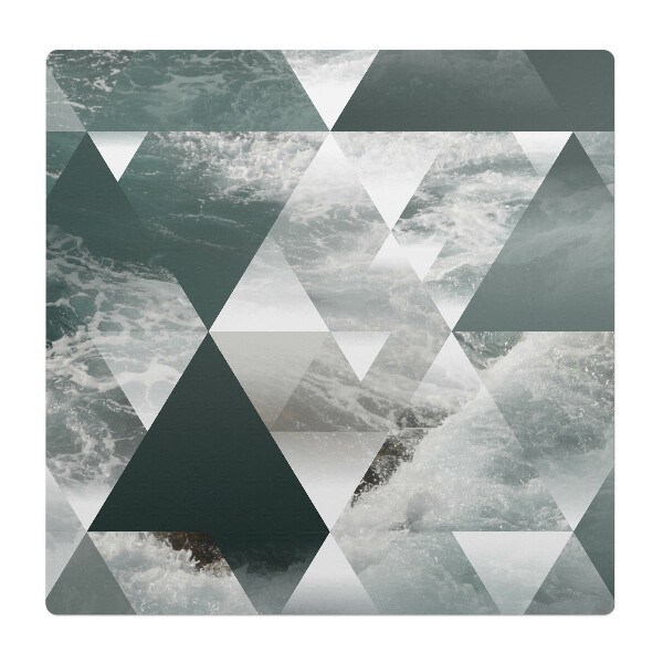 Podložka pod stoličku na kolieskach Geometrické vlny