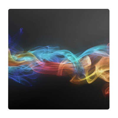 Podložka pod kolieskovú stoličku Farebné vlny dymu