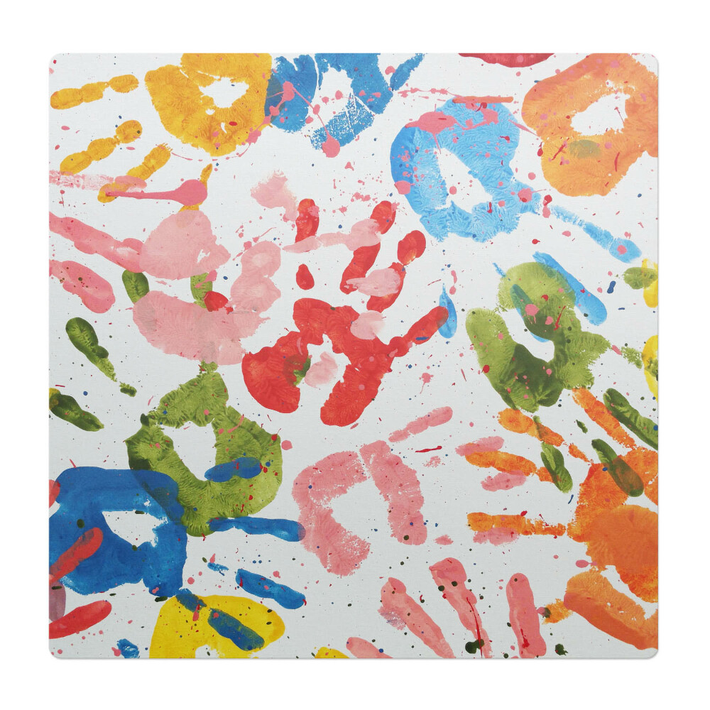 Podložka pod kolieskovú stoličku Farebné odtlačky rúk