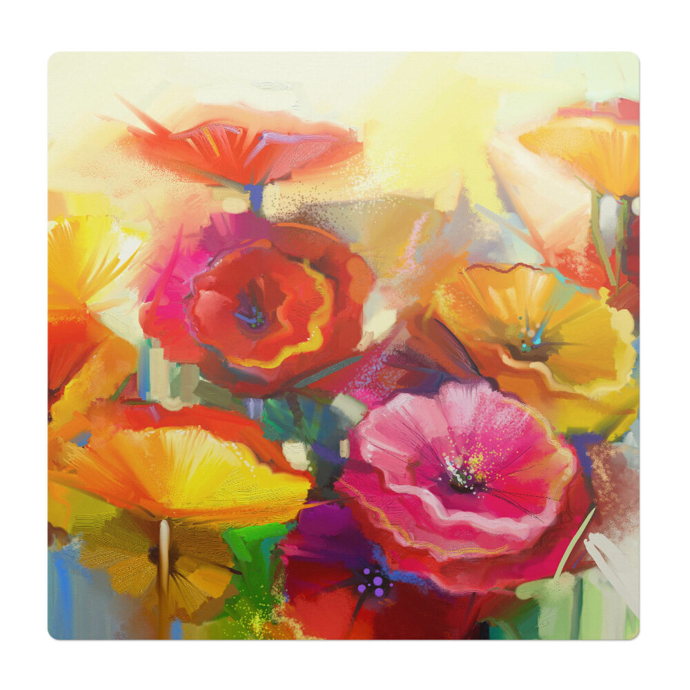 Podložka pod stoličku na kolieskach Kvety v abstrakcii