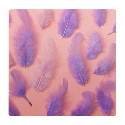 Podložka pod stoličku Perie na pastelovom pozadí