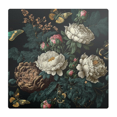 Podložka pod stoličku Kvety a motýle