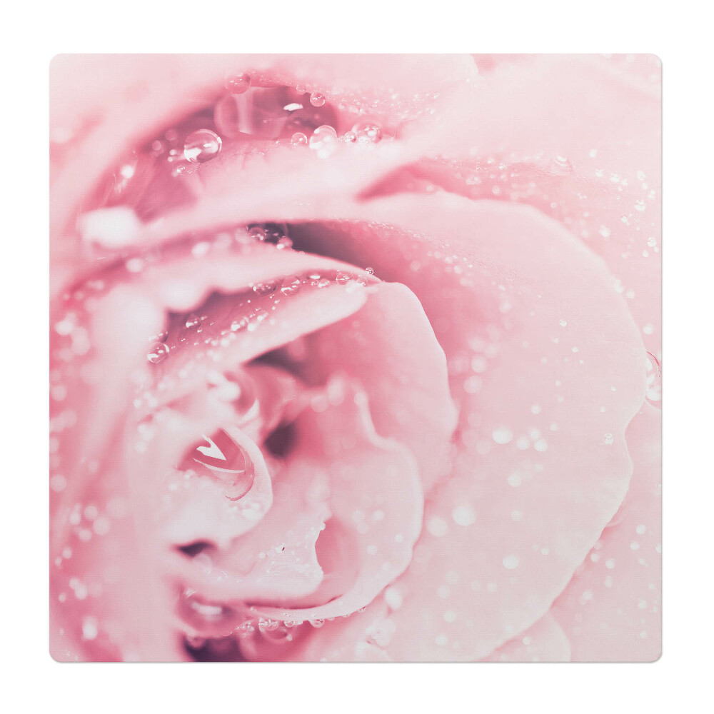 Podložka pod stoličku na kolieskach Kvet s kvapkami