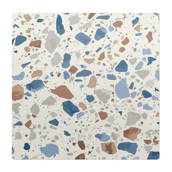 Podložka pod stoličku na kolieskach Terrazzo v pastelových farbách