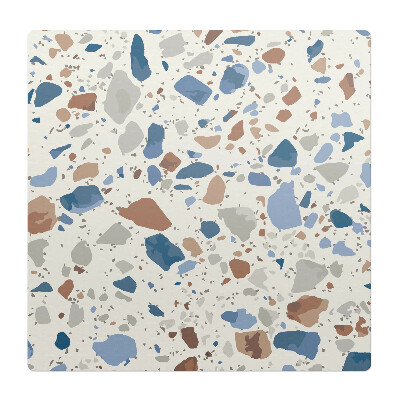 Podložka pod stoličku na kolieskach Terrazzo v pastelových farbách