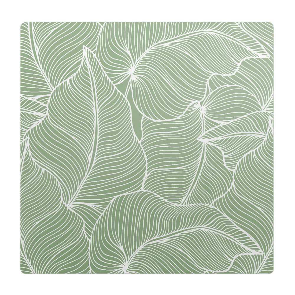 Podložka pod stoličku na kolieskach Listy s čiarami