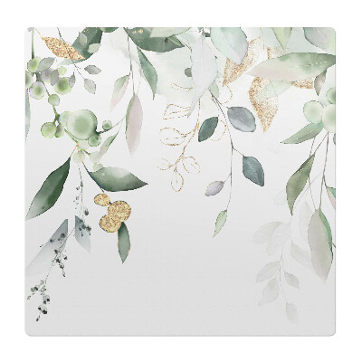 Podložka pod kolieskovú stoličku Akvarelové zloženie listov