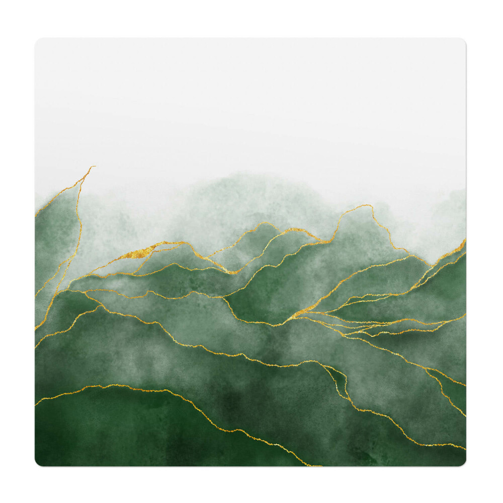 Podložka pod stoličku Zelené vlny umenia