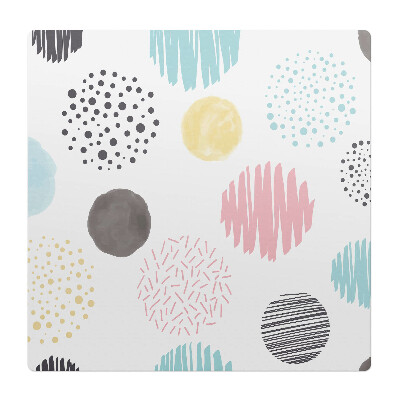 Podložka pod stoličku na kolieskach Farebné kruhy a vzory