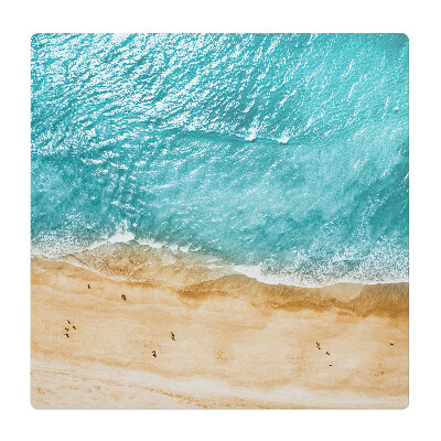 Podložka pod kolieskovú stoličku Pláž a vlny z vtáčej perspektívy