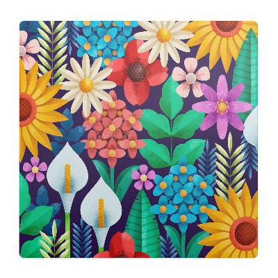 Podložka pod stoličku Retro kvetinový vzor