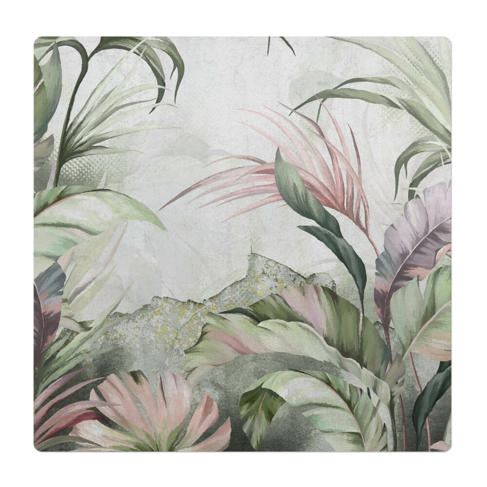 Podložka pod stoličku na kolieskach Tropické listy