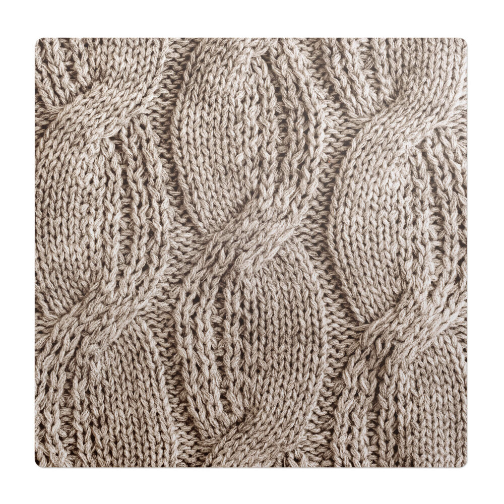 Podložka pod kolieskovú stoličku Vzor pleteného svetra