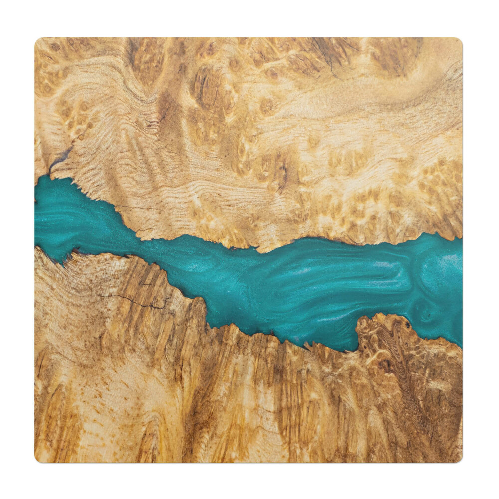 Podložka pod stoličku Drevený vzor so živicou